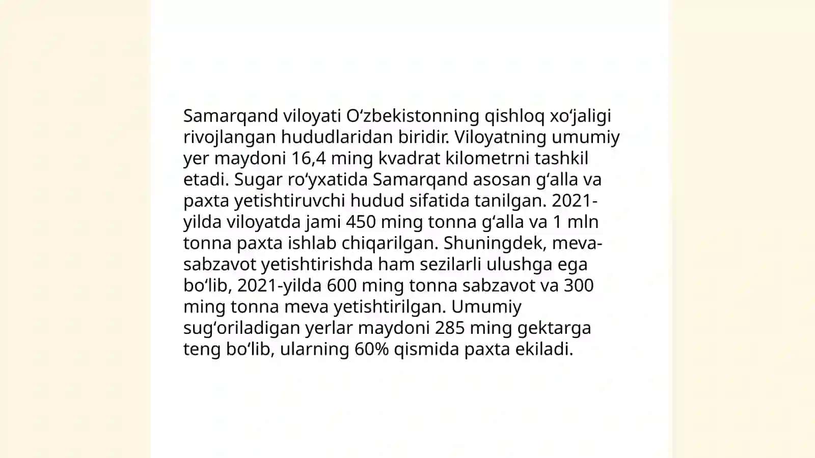 Samarqand viloyatining mintaqaviy iqtisodiyoti 4