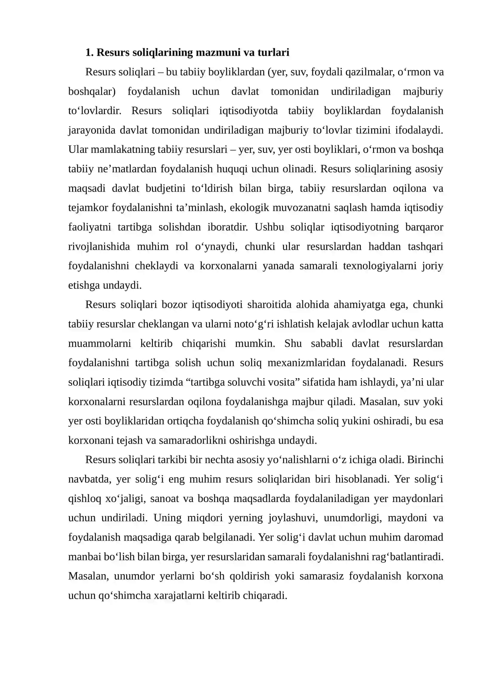 RESURS SOLIQLARINING IQTISODIY SAMARADORLIKKA TA’SIRI 4