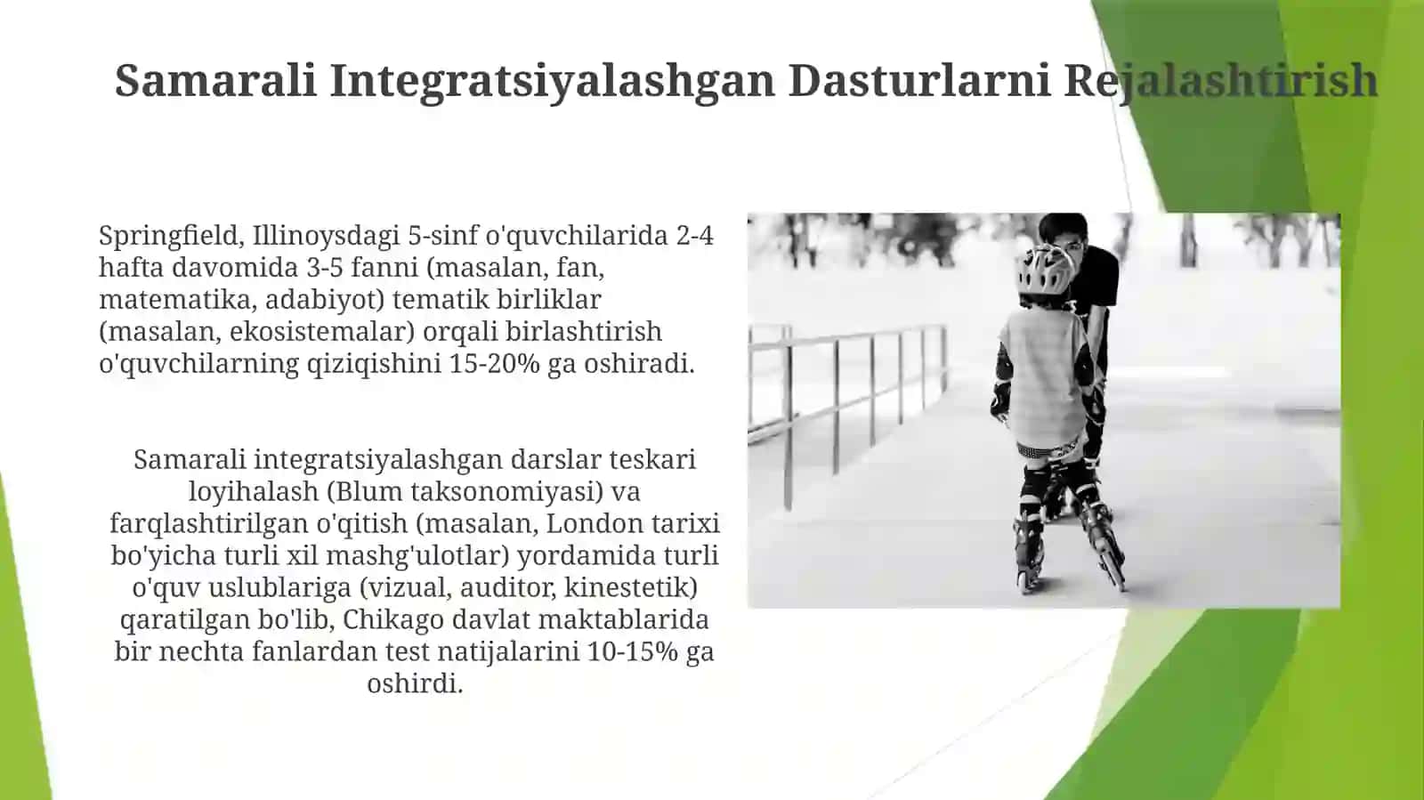 Integratsiyalashgandarslarningsamaradorliginioshirishvataʼlimprinsplari 4
