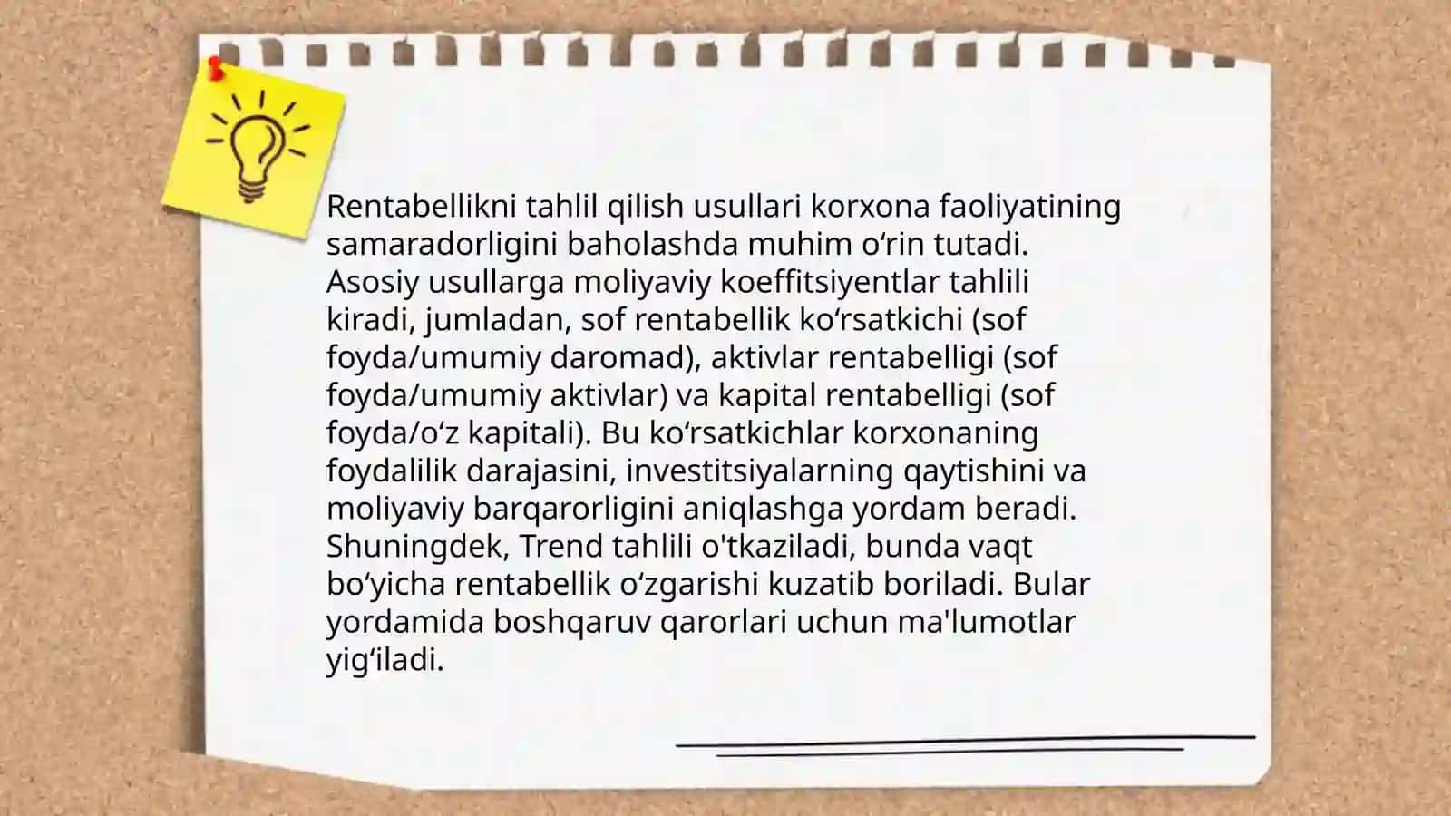 Rentabellik va uni oshirish yo'llari 4