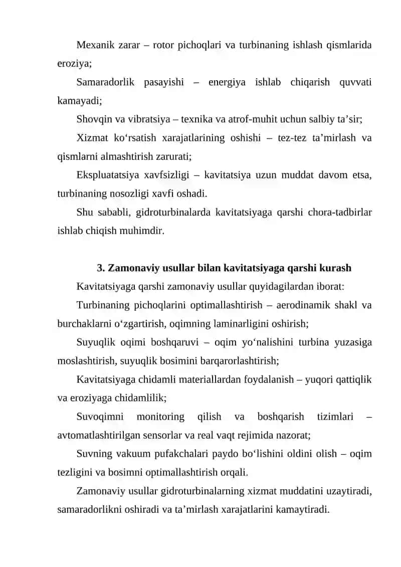 GIDROTURBINALARNING KAVITATSION YEMIRILISHIGA QARSHI KURASHNING ZAMONAVIY USULLARI VA INNOVATSION QOPLAMALAR 4