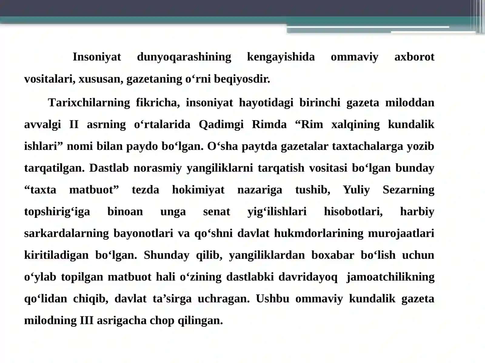 Insoniyat hayotida ilk bosma nashrlar 4