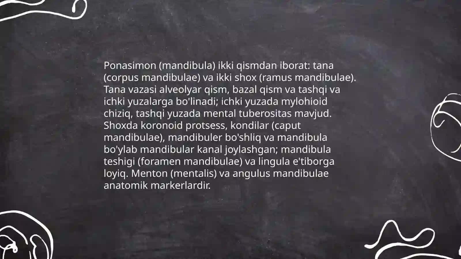 Ponasimon va chakka suyaklari 4