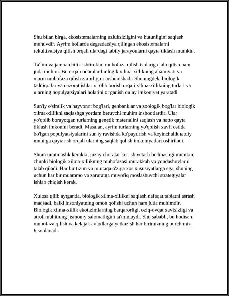 Biologik xilma-xillik va uning muhofazasi 4