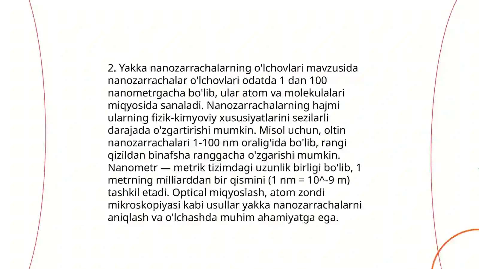 Yakka nanozarrachalar xossalari 4