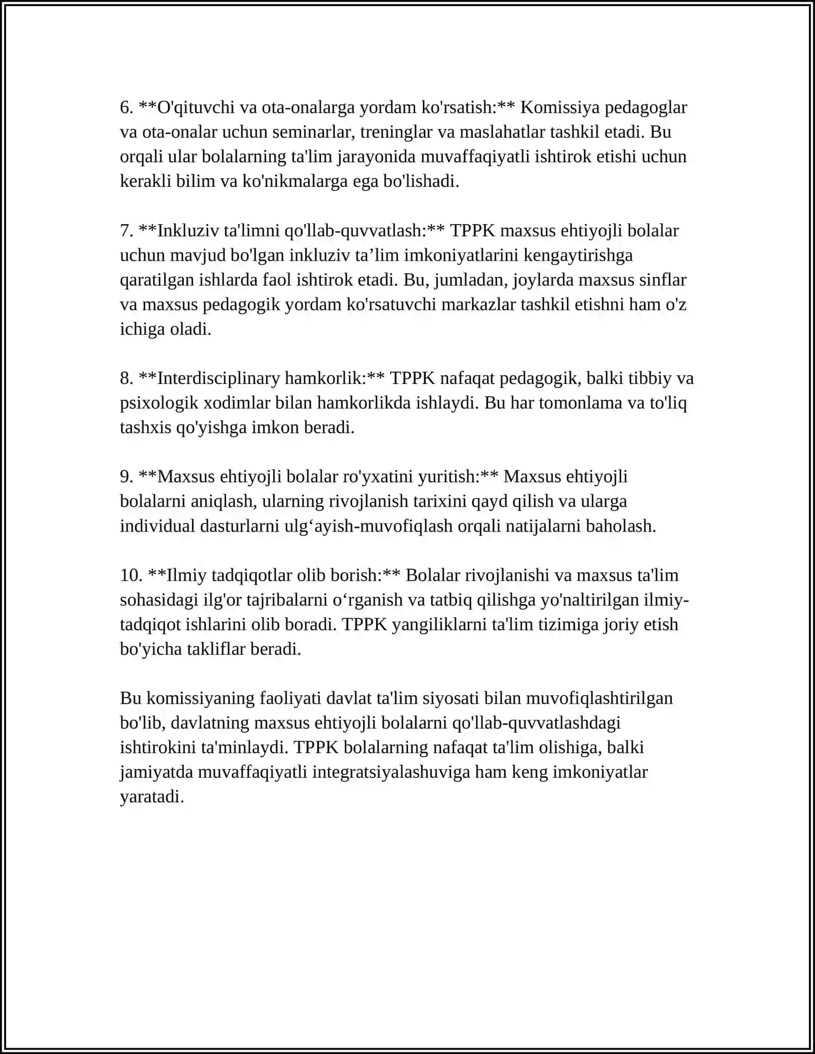 IMKONIYATI CHEKLANGAN BOLALARNI INKLYUZIV TA’LIMGA JALB ETISHDA TIBBIY PSIXOLOG-PEDAGOGIK KOMISSIYA(TPPK)NING RO’LI 4