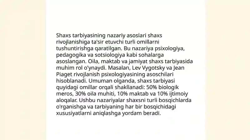 Pedagogika shaxs tarbiyasi va rivojlanishi 4