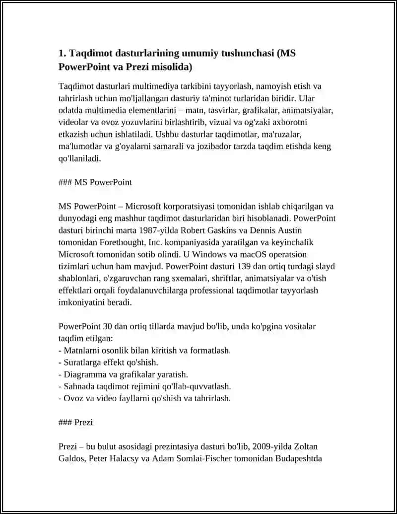 Taqdimot Dasturlari Bilan Ishlash 4