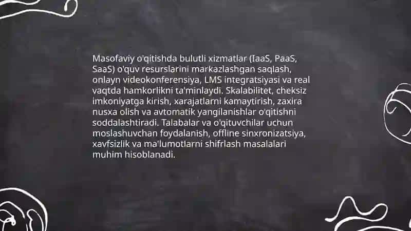 Bulutli texnologiyalar ta'limda afzalliklari 4