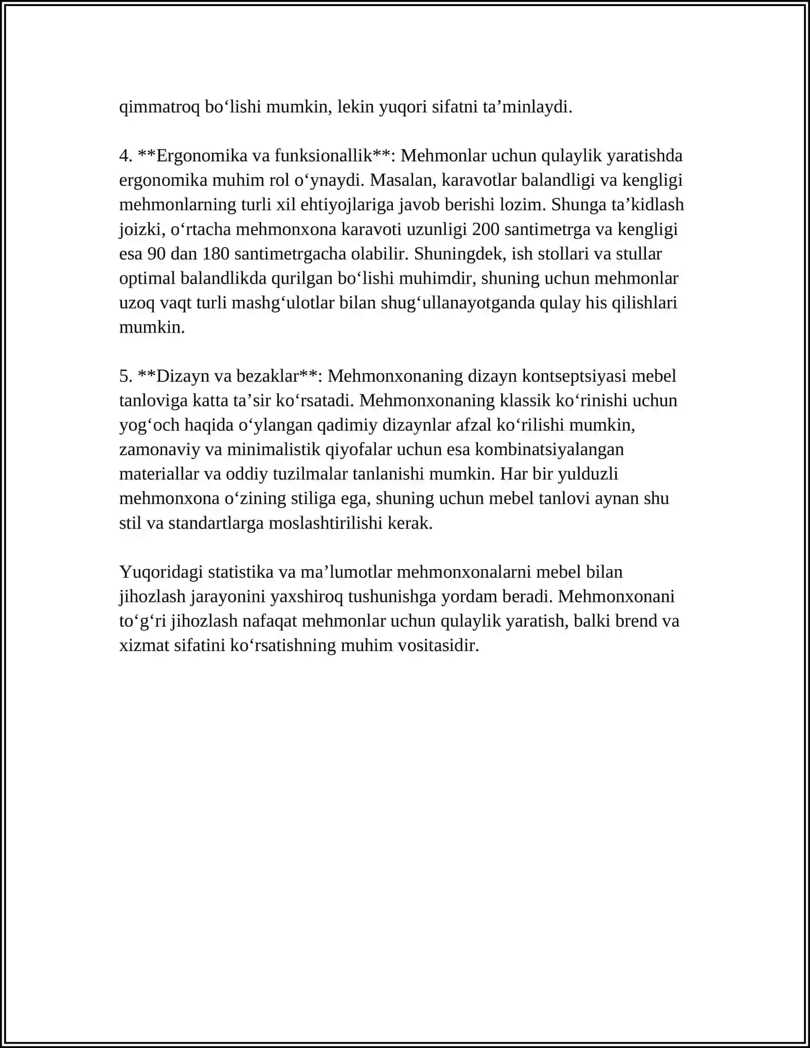 MEHMONXONALARNI JIHOZLASH USULLARI 4