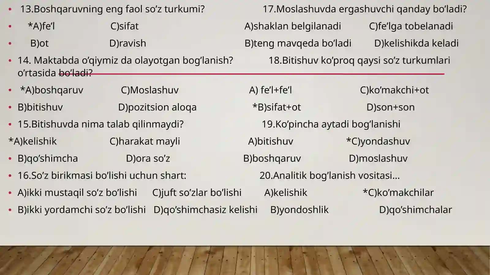 AMALIY O’ZBEK TILI 4