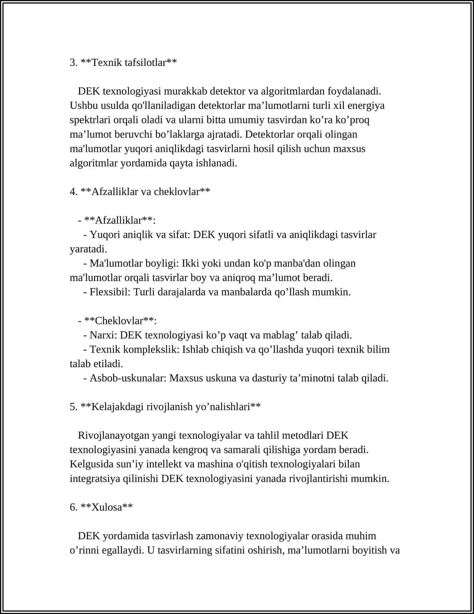 DEK.DEK MASSIV YORDAMIDA TASVIRLASH VA ULAR USTIDA AMALLAR BAJARISH ALGORITIMLARI 4