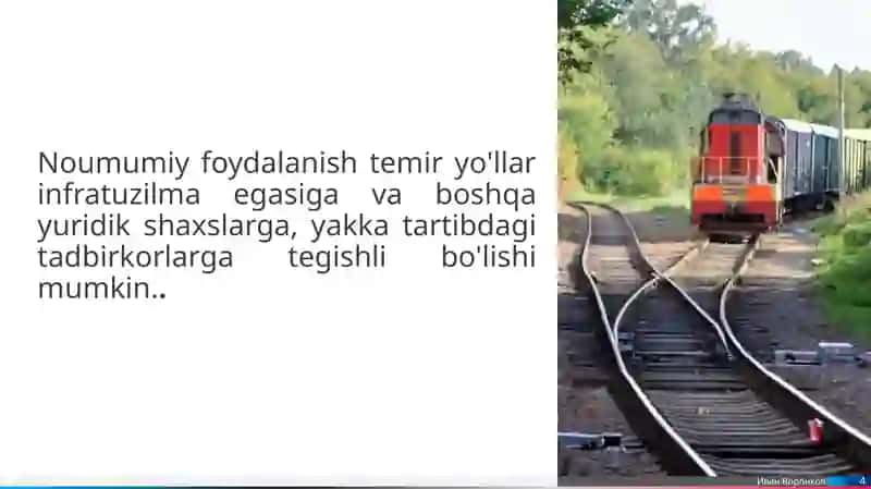 Temiryo‘l shobchasi oilib kirish va berish shartnomalari 4