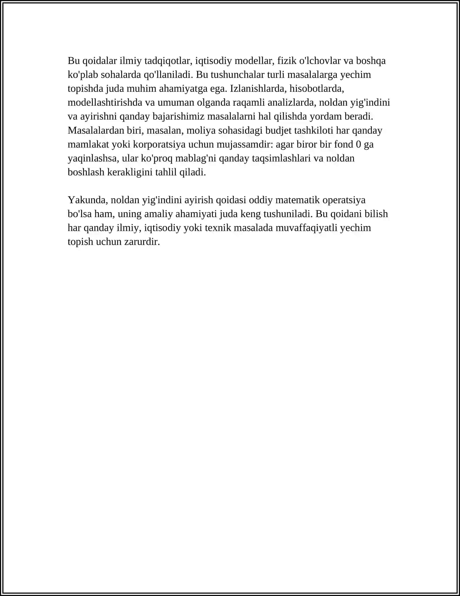 YIGʻINDIDAN SONNI VA SONDAN YIGʻINDINI AYRISH QOIDALARINING TO'PLAMLAR NAZARIYASI BOʻYICHA MAʼNOSI 4