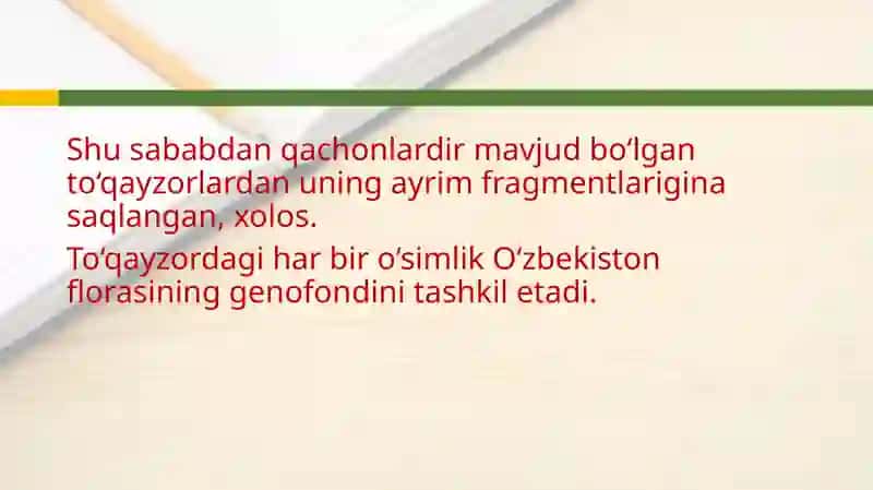 Toʻqay biotsenozlarining tiriklik jamoalarini tur tarkibi bilan tanishish 4