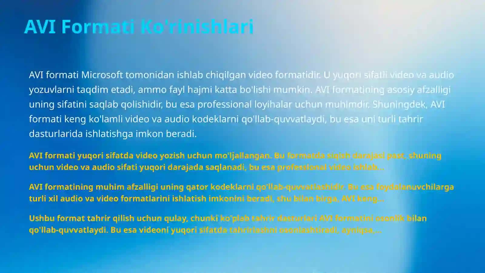 Video Fayl Formatlariga Kirish 4