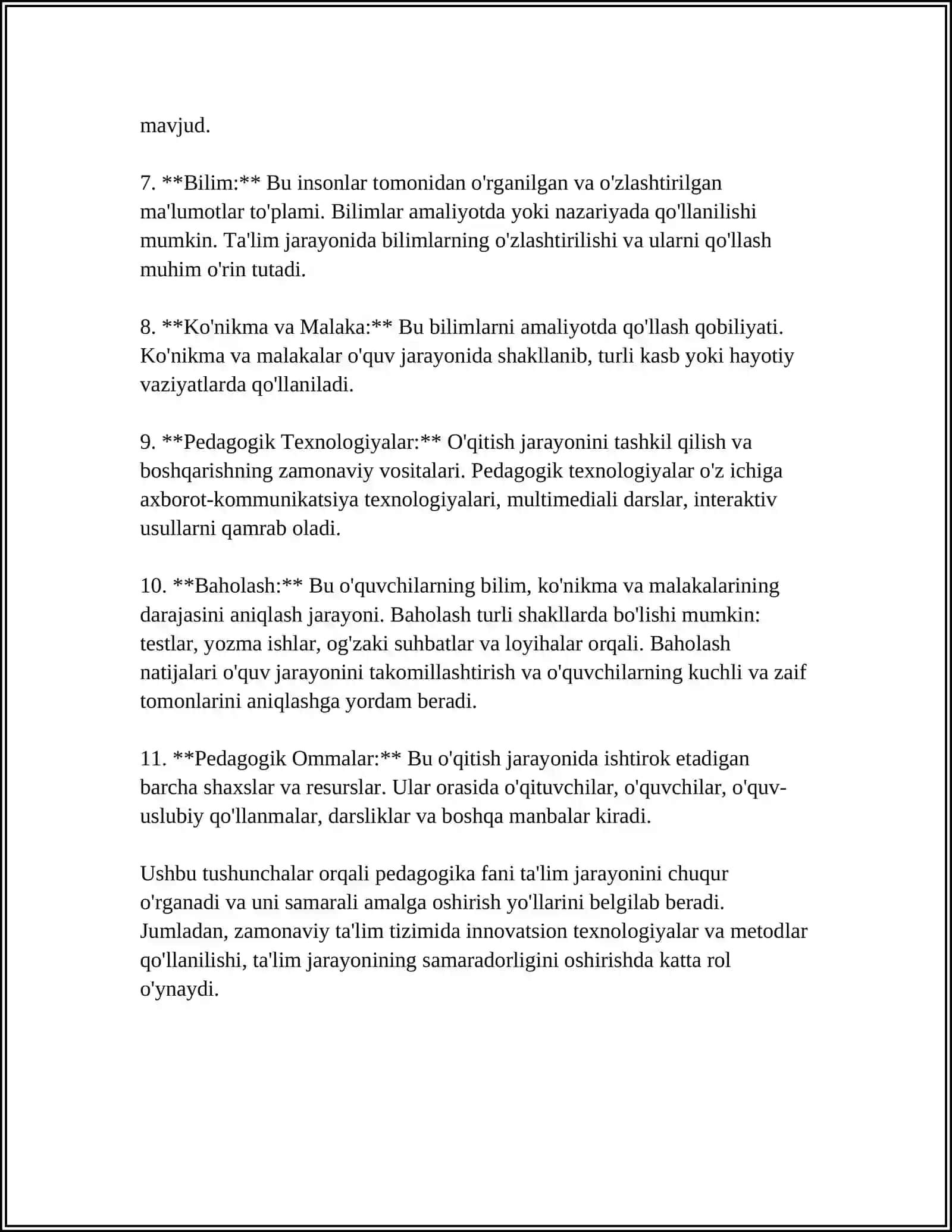 PEDAGOGIKA FANINING PREDMETI VA VAZIFALARI.PЕDАGОGIKАNING METODOLOGIYASI VA TАDQIQОT MЕTОDLАRI 4