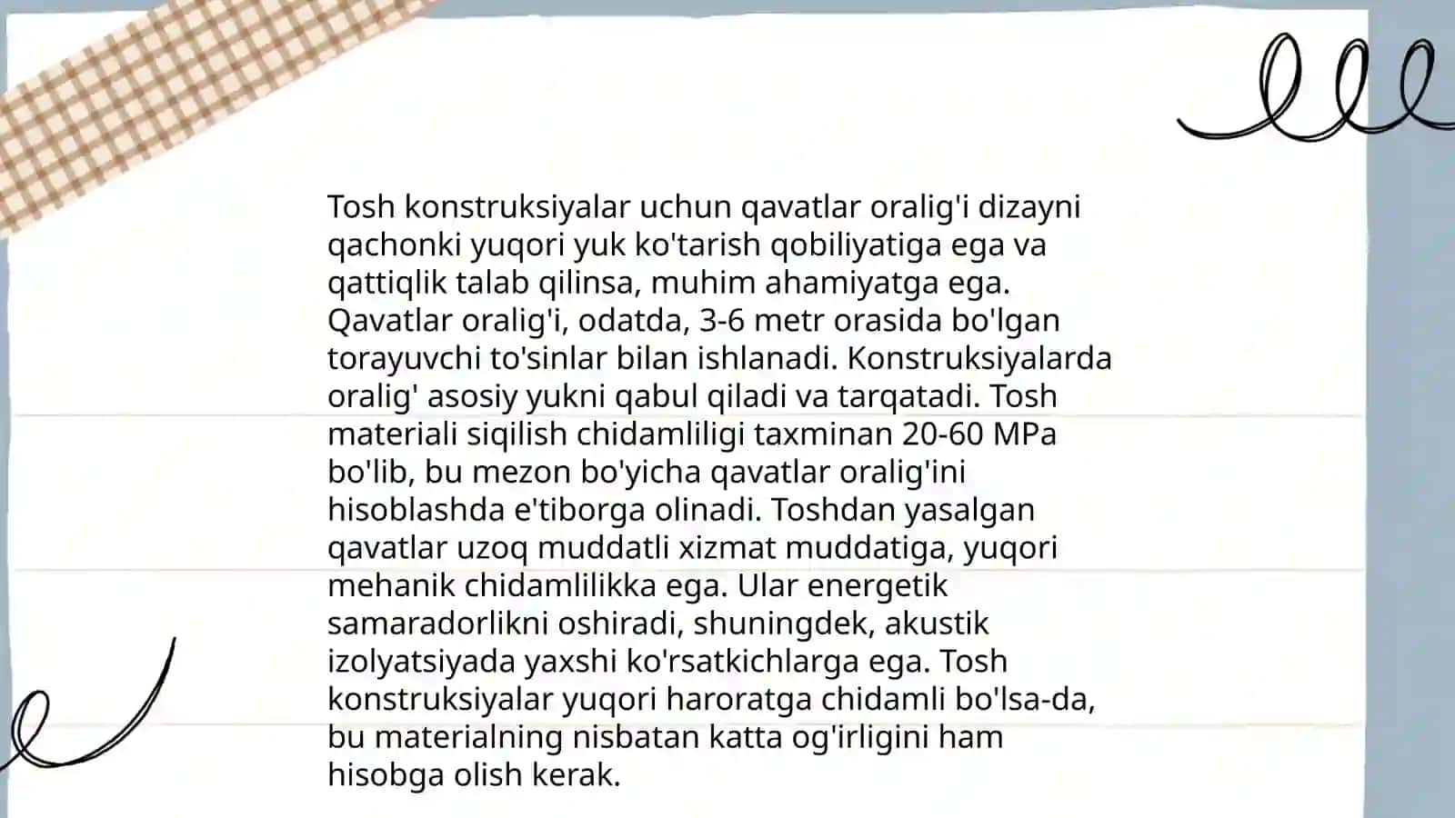 Temirbeton va tosh konstitutsiyasi fanidan Ko‘p qavatli binolar konstruksiyalarini loyihalash va hisoblash 4