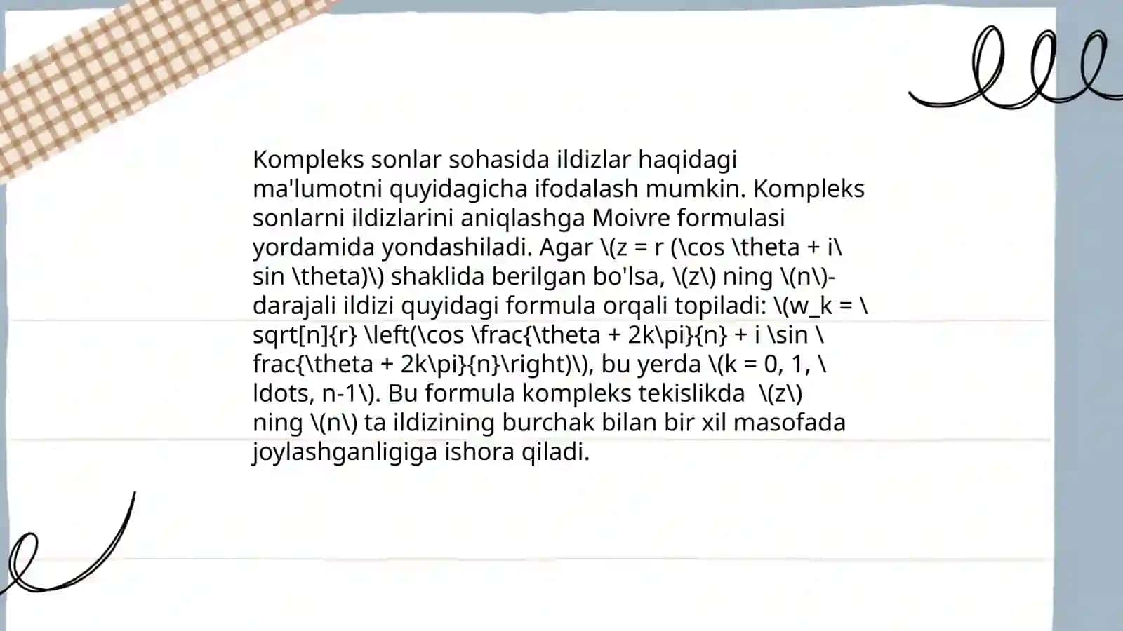Algebraning asosiy teoremasi 4