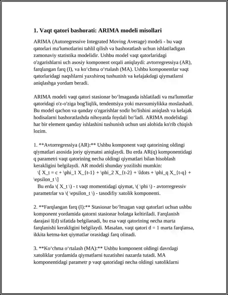 MATEMATIK MODELLASHTIRISHDA BASHORATLASHGA DOIR MISOLLAR 4