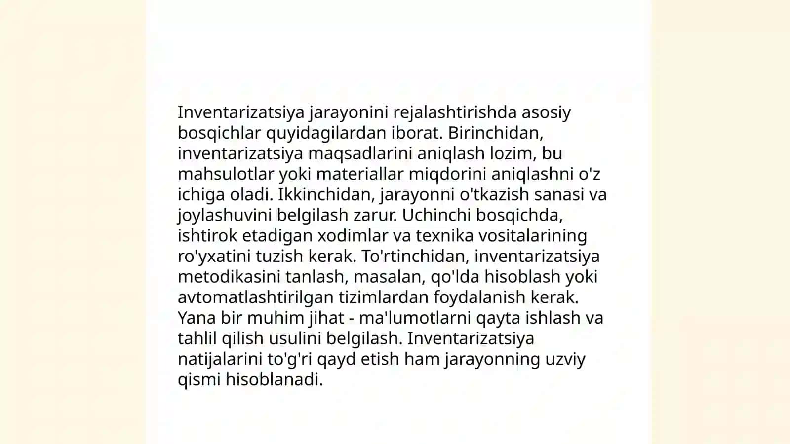 Inventarizatsiyani tashkil qilish va uning turlari 4