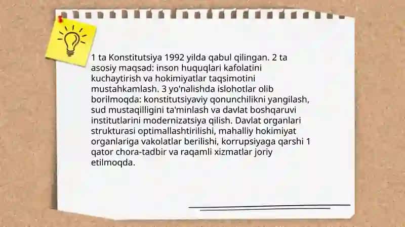 Oʻzbekistonda demokratik va fuqarolik jamiyati asoslarini shakllanishi va amalga oshirilayotgan siyosiy islohotlar 4