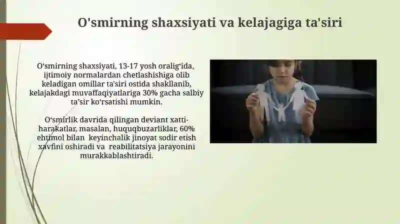 O'smirlarda deviant xulq-atvor kelib chiqish sabablari va oqibatlari 4