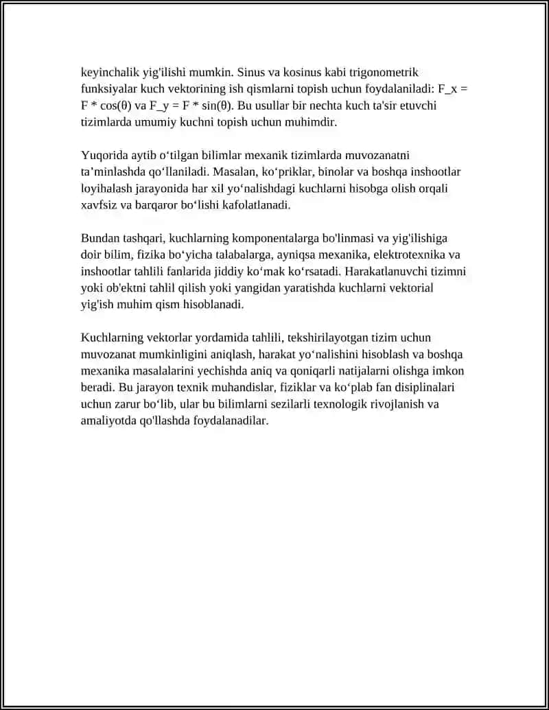 TEXNIK MASALARNI YECHISHGA VEKTORLARNING TADBIQI 4