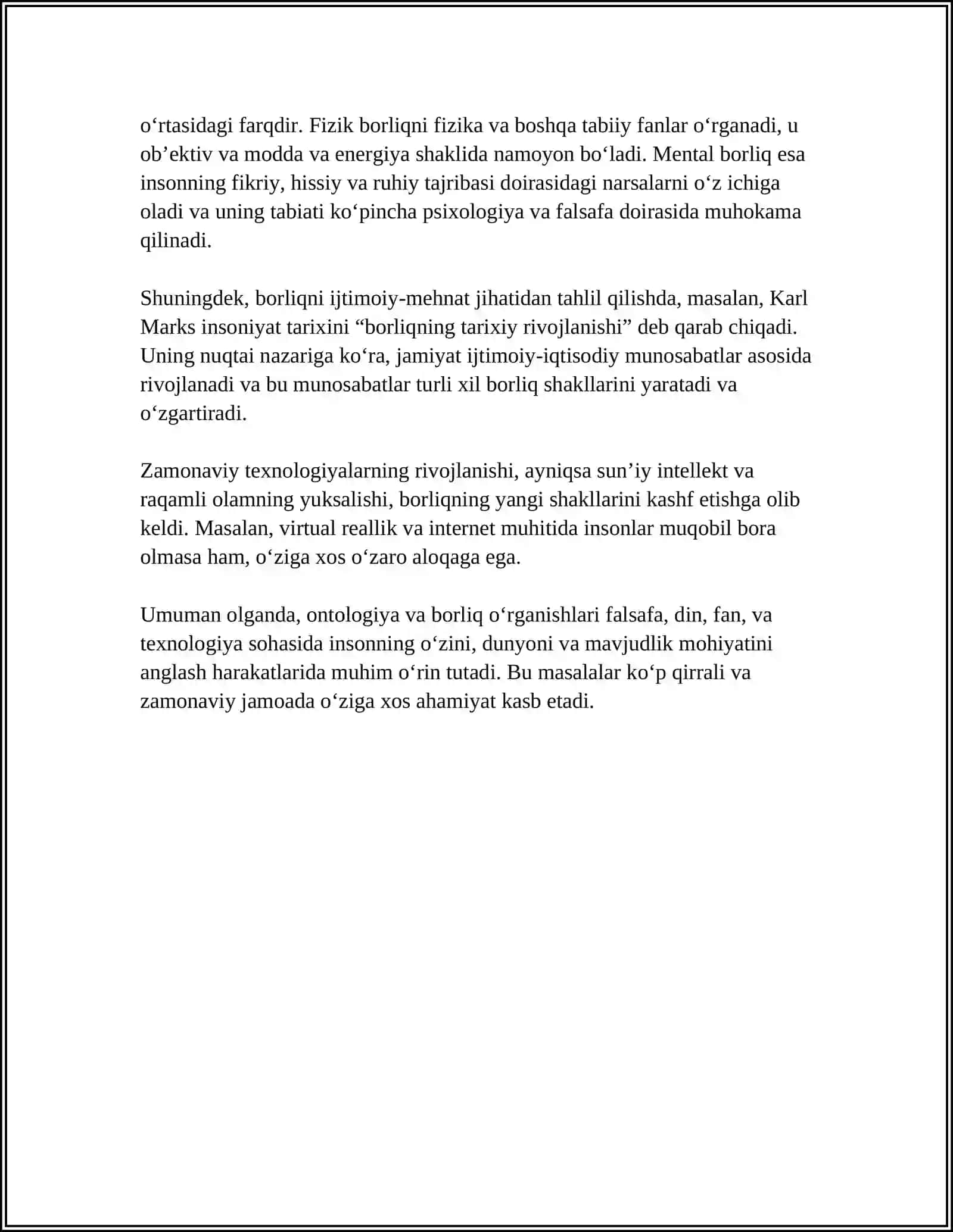 FALSAFA VA TABIIY ILMIY FANLARDA BORLIQNING MOHIYATIGA OID KONSEPSIYALARI 4