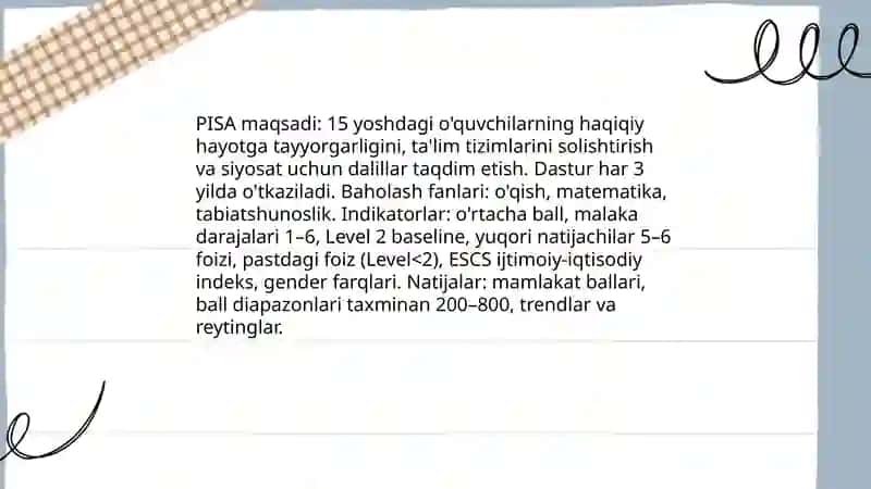 Xalqaro baholash dasturlari 4