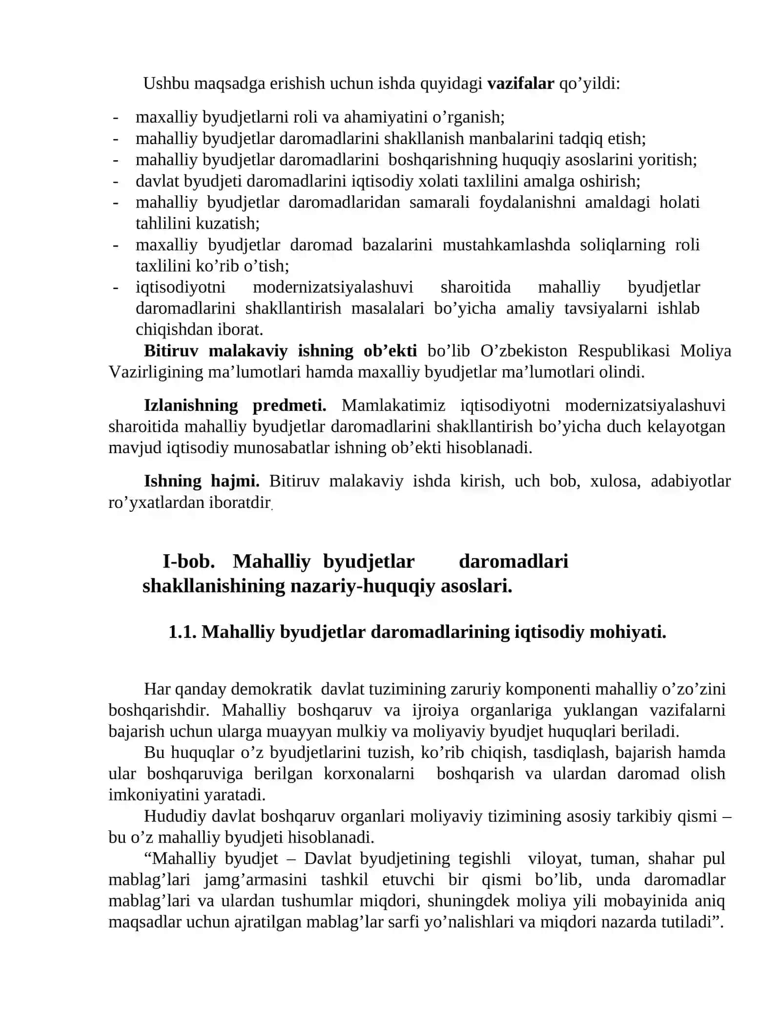 Moliya ta'limi bo'yicha bakalavr darajasini olish uchun Bitiruv Malakaviy Ish 4