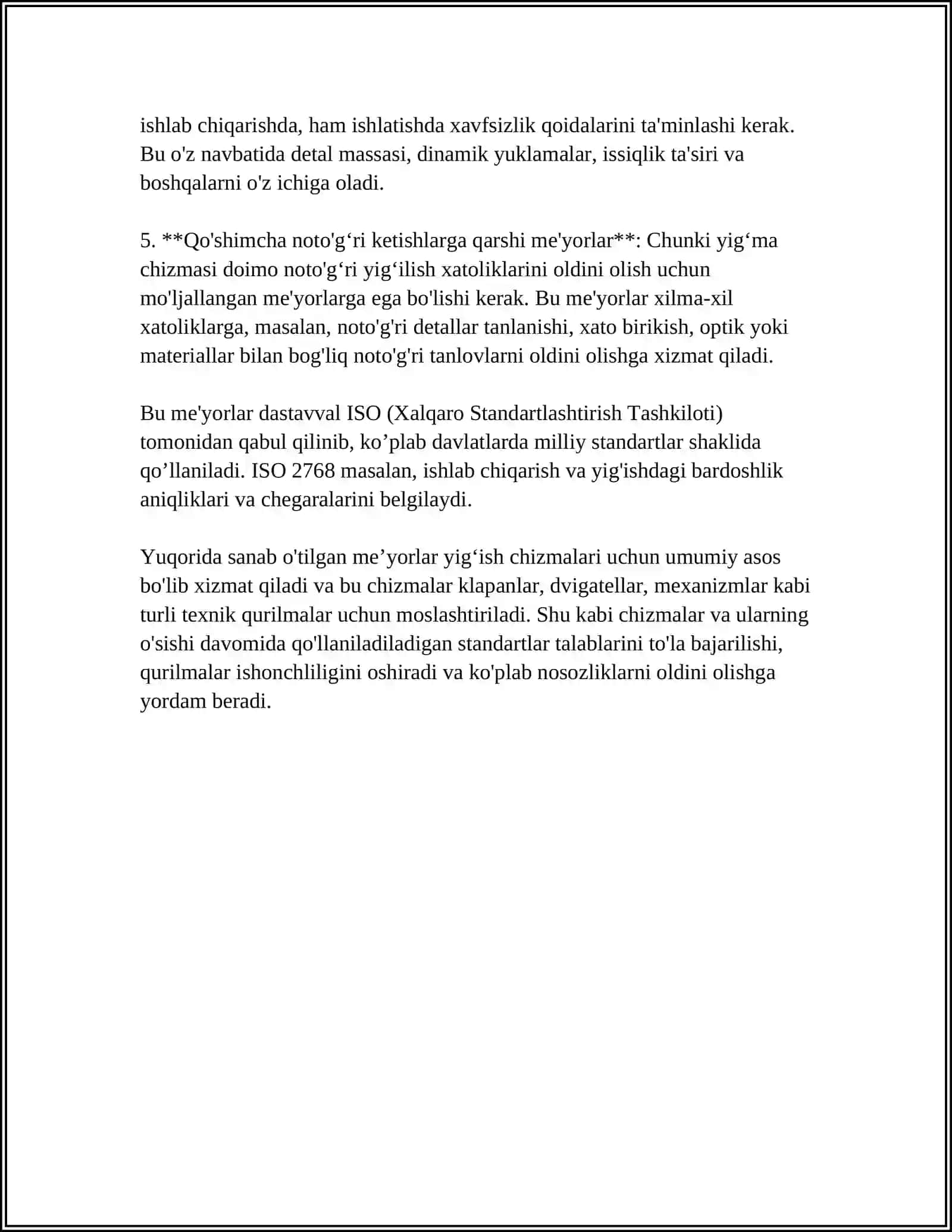 YIGʻISH CHIZMASI. YOGʻMA BIRLIKNI DETALLARGA AJRATISH. SPETSIFIKATSIYA 4