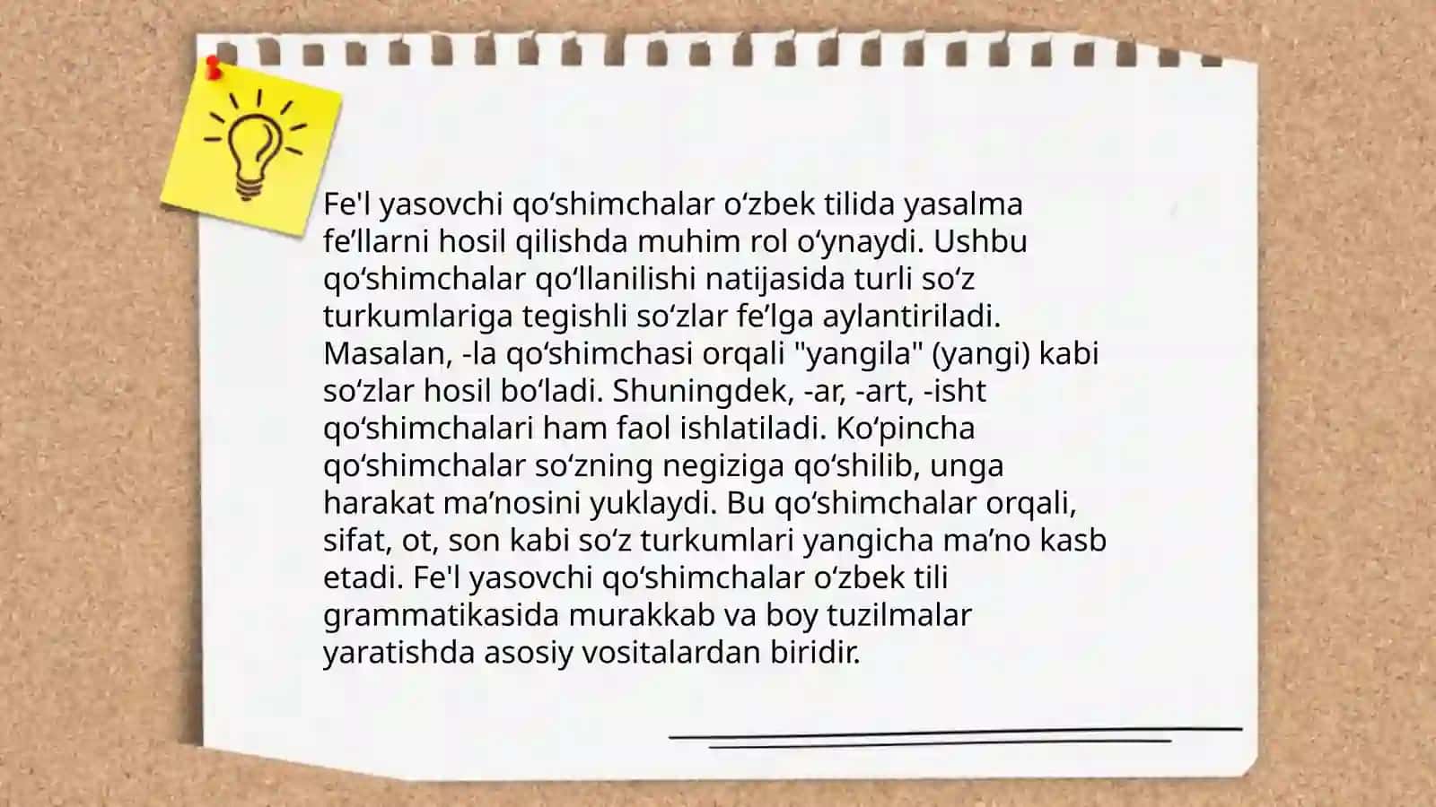 Fe‘llarning yasalishi, modal shakllari, tuzilishi jihatdan turlari 4