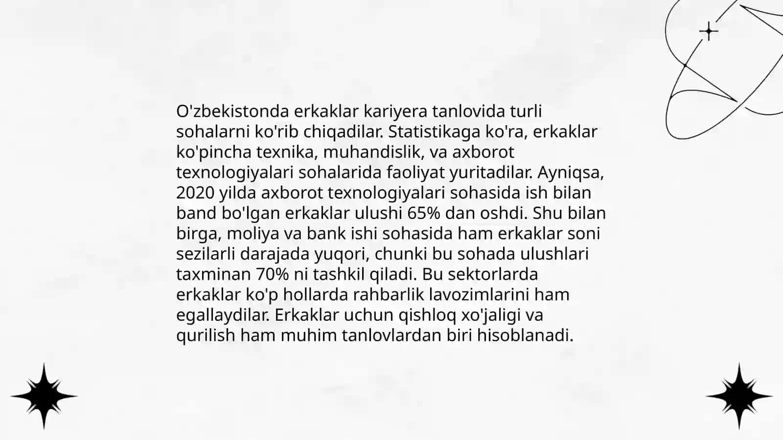 Men tanlagan soha va OAV 4
