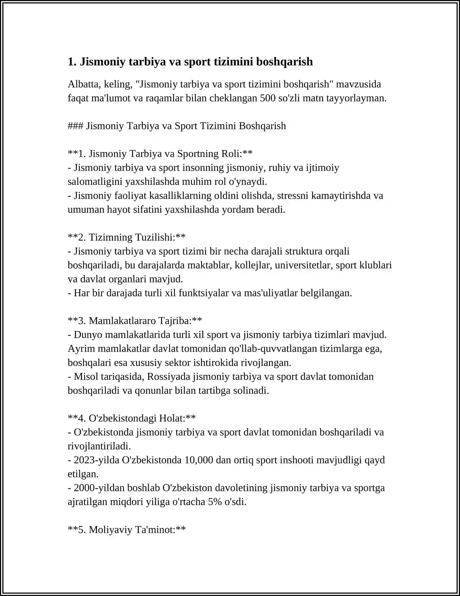 OʻZBEKISTONDA JISMONIY TARBIYA VA SPORTNI RIVOJLANTIRISH QONUNI 4