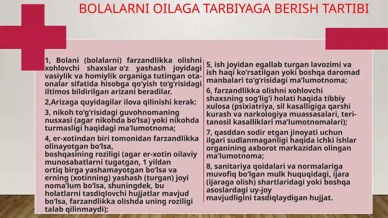 Bolalarni oilaga tarbiyaga berish tartibi 4