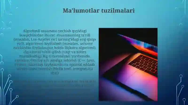 Masalalalarni kompyuterda yechish usullari 4