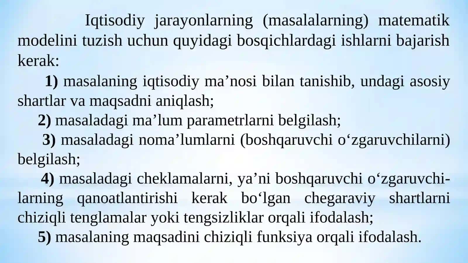 Chiziqli programmalashtirish masalasi 4