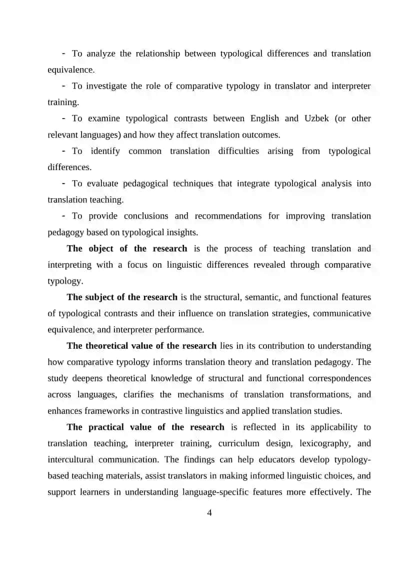 KURS ISHI - “USE OF COMPARATIVE TYPOLOGY IN TEACHING TRANSLATION AND INTERPRETING SKILLS” 4