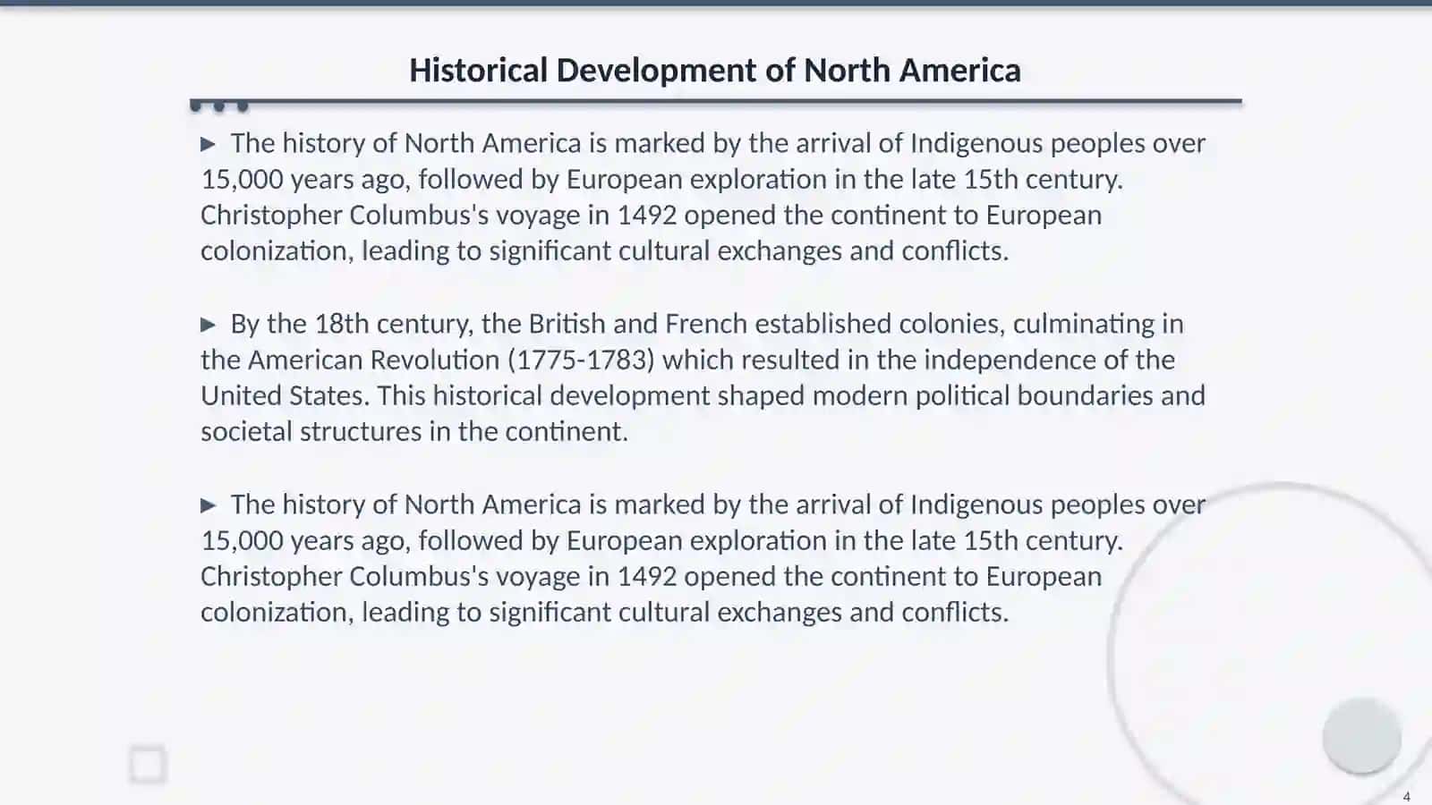 Shimoliy Amerika qit'asi haqida maʼlumot ingiliz tilida 4