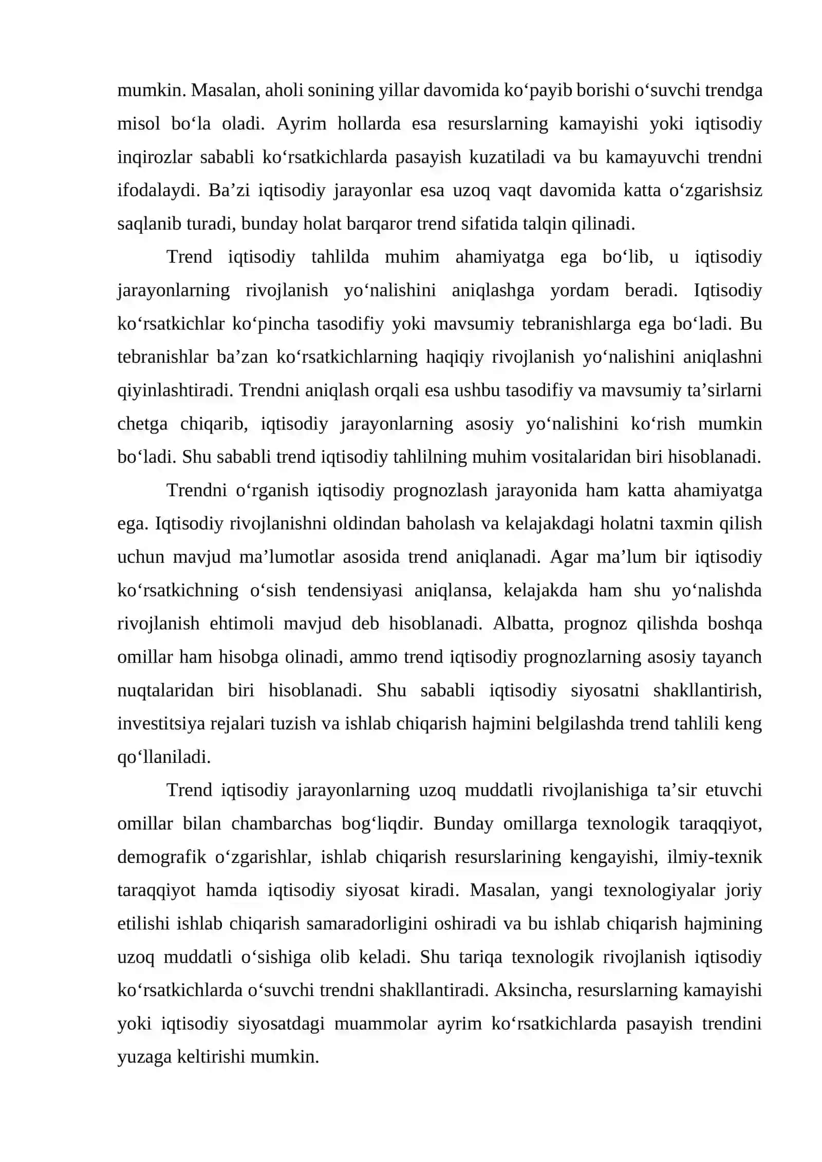 TREND, MAVSUMIYLIK VA TASODIFIY TEBRANISHLAR 4