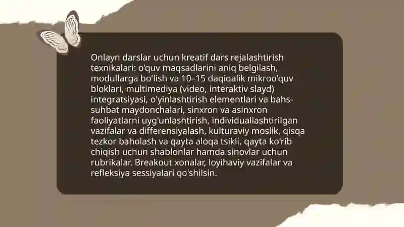 Masofaviy ta'limda o'qituvchining kreativligi 4