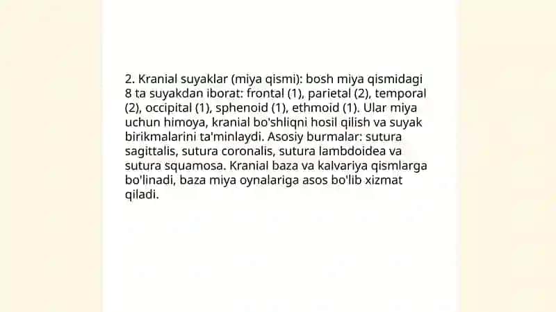 Bosh skleti. Yuz bo'limi suyaklari 4