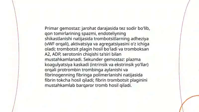 Gemostaz.Fibrinoliz.Qon quyish asoslari 4