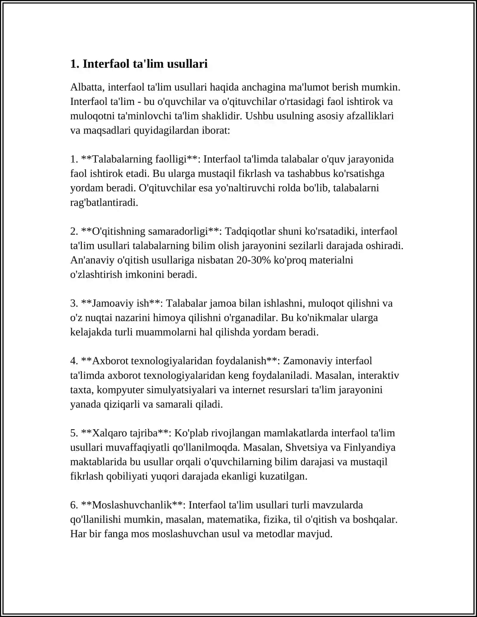 ONA TILI VA O'QISH SAVODXONLIGI DARSLARIDA QO'LLANADIGAN INNOVATSION PEDAGOGIK TEXNOLOGIYALAR 4