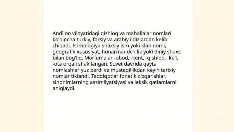 Andijon viloyati tarixiy toponomikasi 4