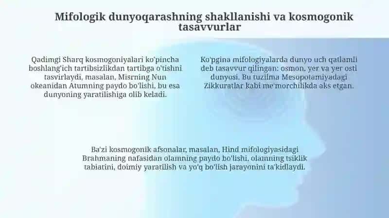 Qadimgi Sharqda asotiriy tasavvurlar va falsafiy bilimiarning paydo bo'lishi 4