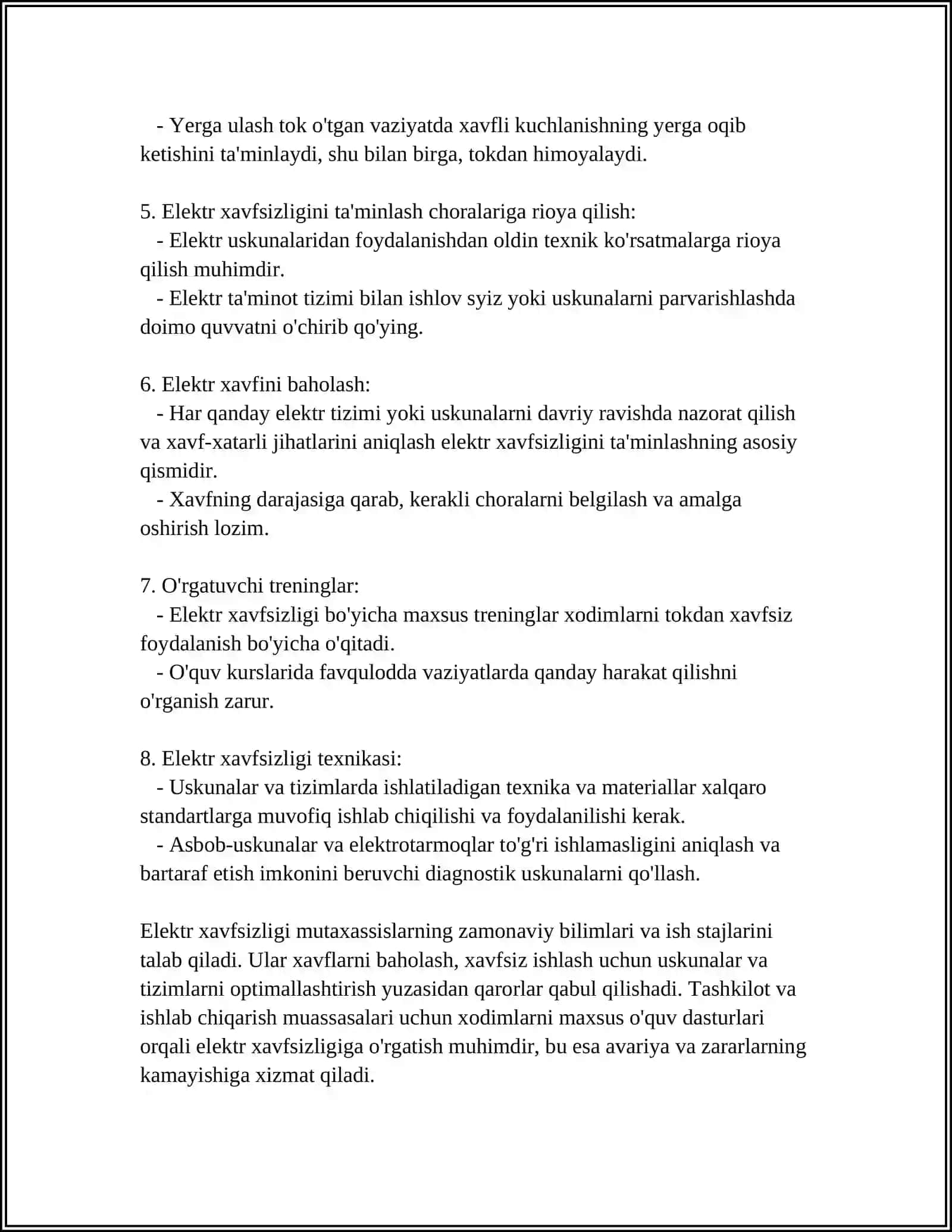 Elektr Xavfsizligi 4