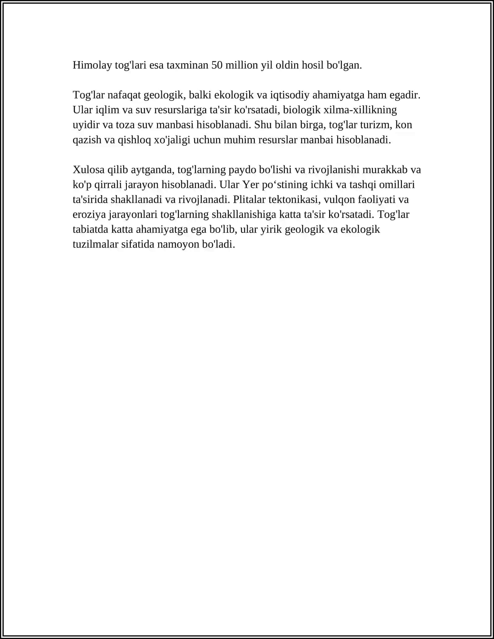 LOYIHALASH UCHUN IQLIMIY VA FIZIKAVIY GEOLOGIK MAʼLUMOTLAR 4