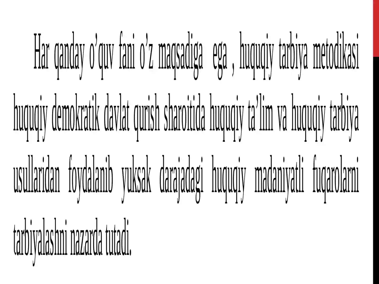Huquq ta’limini didaktik asoslari. Huquq FANI DARSLarida manbalar va qo’shimcha adabiyotlar bilan ishlash 4